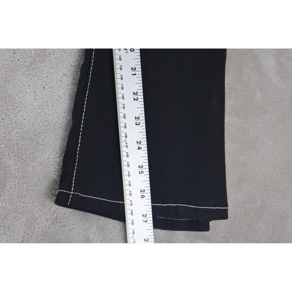 Pastel Jeans Womens 13/31 Black Contrast Stitch Flap Pocket Bootcut Stretch - Picture 3 of 8